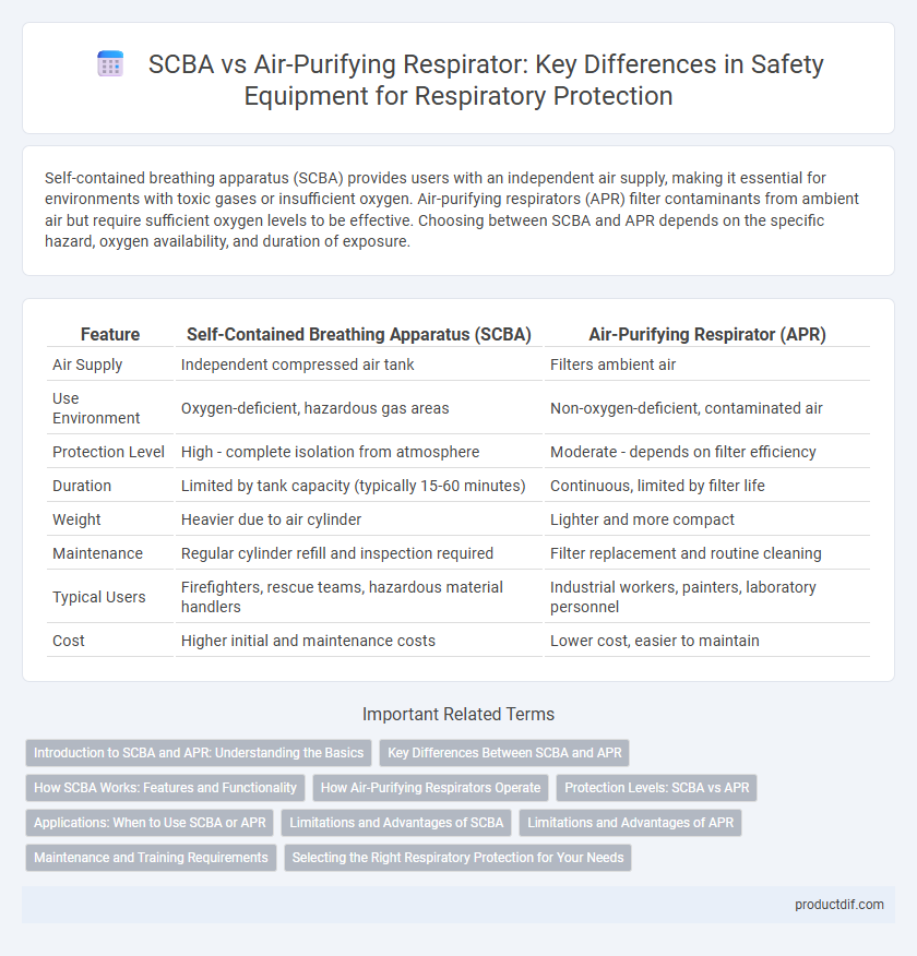 SCBA vs Air-Purifying Respirator: Key Differences in Safety Equipment for Respiratory Protection