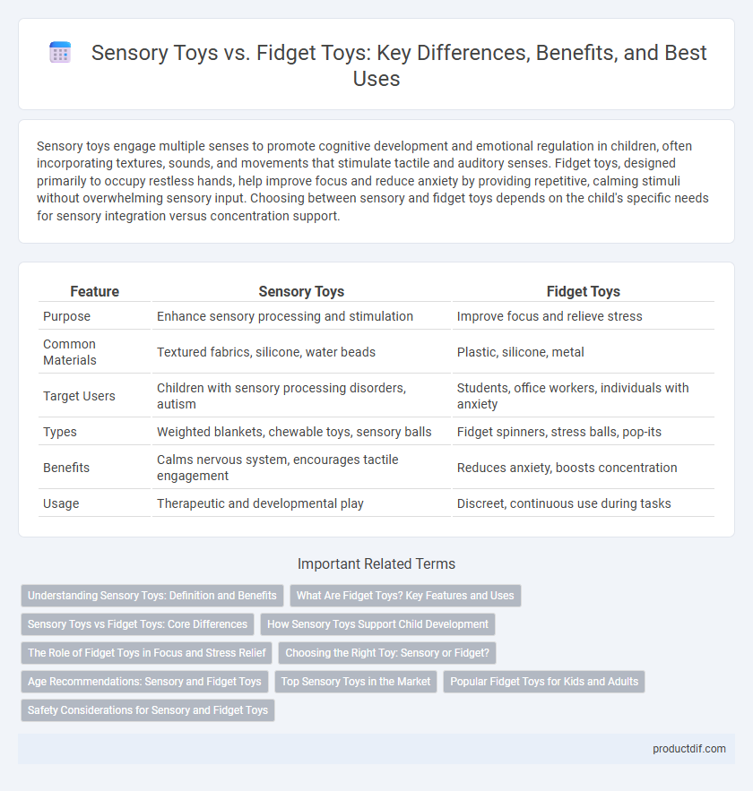 Sensory Toys vs. Fidget Toys: Key Differences, Benefits, and Best Uses