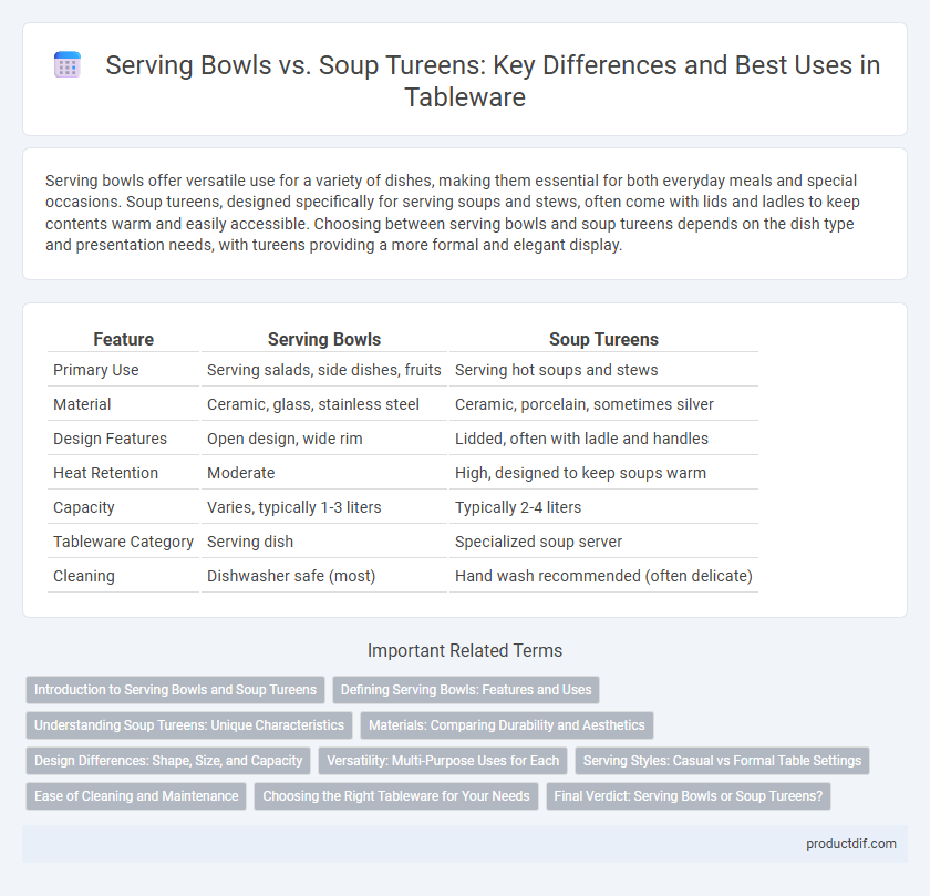 Serving Bowls vs. Soup Tureens: Key Differences and Best Uses in Tableware