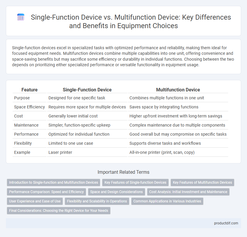 Single-Function Device vs. Multifunction Device: Key Differences and Benefits in Equipment Choices