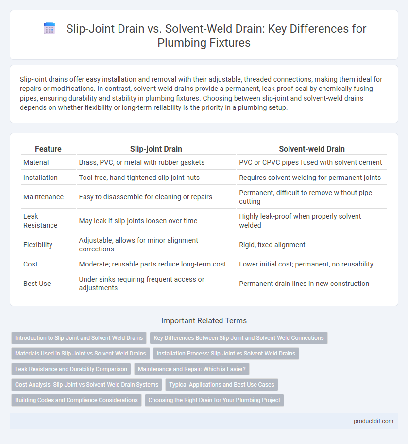 Slip-Joint Drain vs. Solvent-Weld Drain: Key Differences for Plumbing Fixtures