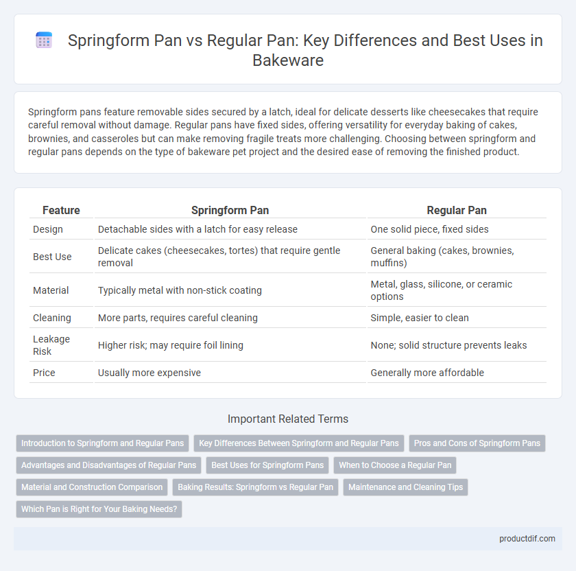 Springform Pan vs Regular Pan: Key Differences and Best Uses in Bakeware