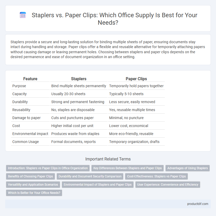 Staplers vs. Paper Clips: Which Office Supply Is Best for Your Needs?