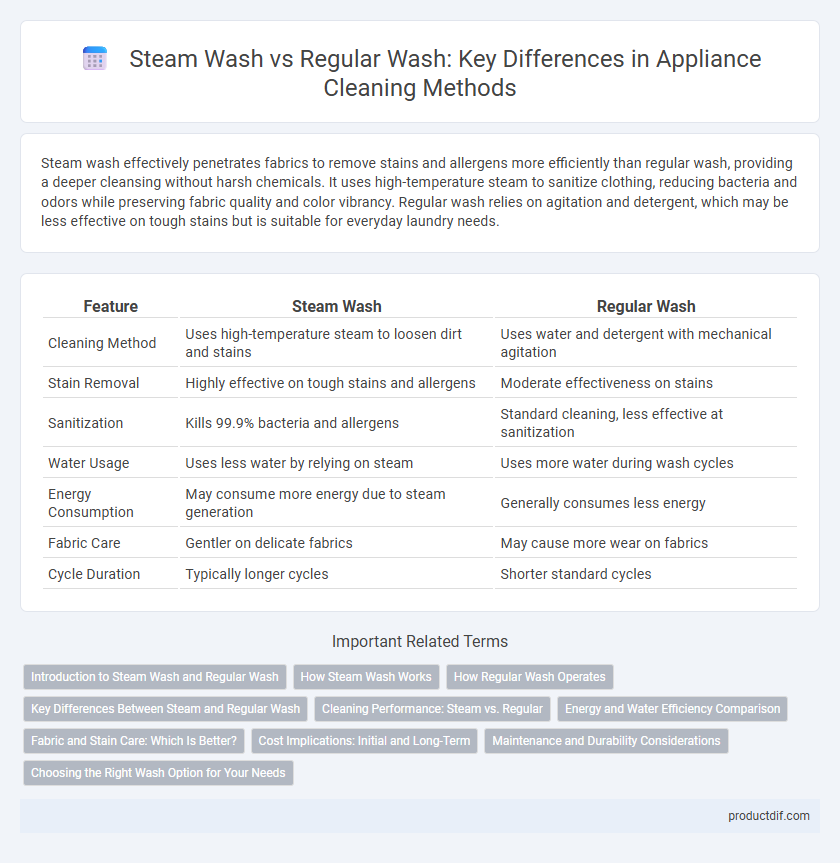 Steam Wash vs Regular Wash: Key Differences in Appliance Cleaning Methods