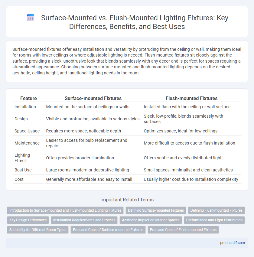 Surface-Mounted vs. Flush-Mounted Lighting Fixtures: Key Differences, Benefits, and Best Uses
