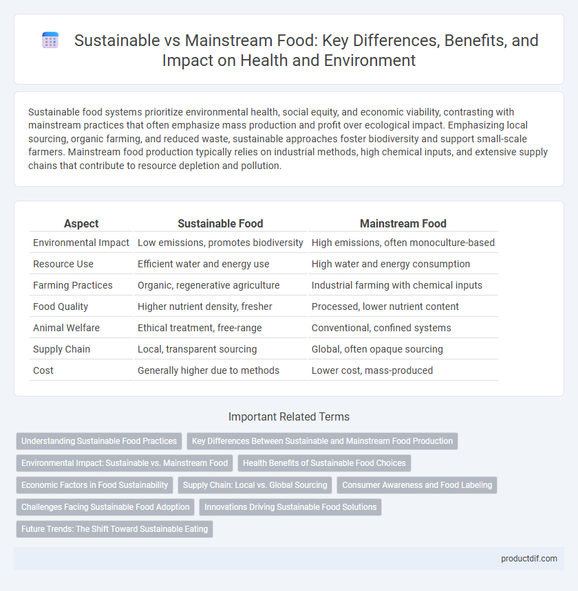 Sustainable vs Mainstream Food: Key Differences, Benefits, and Impact on Health and Environment