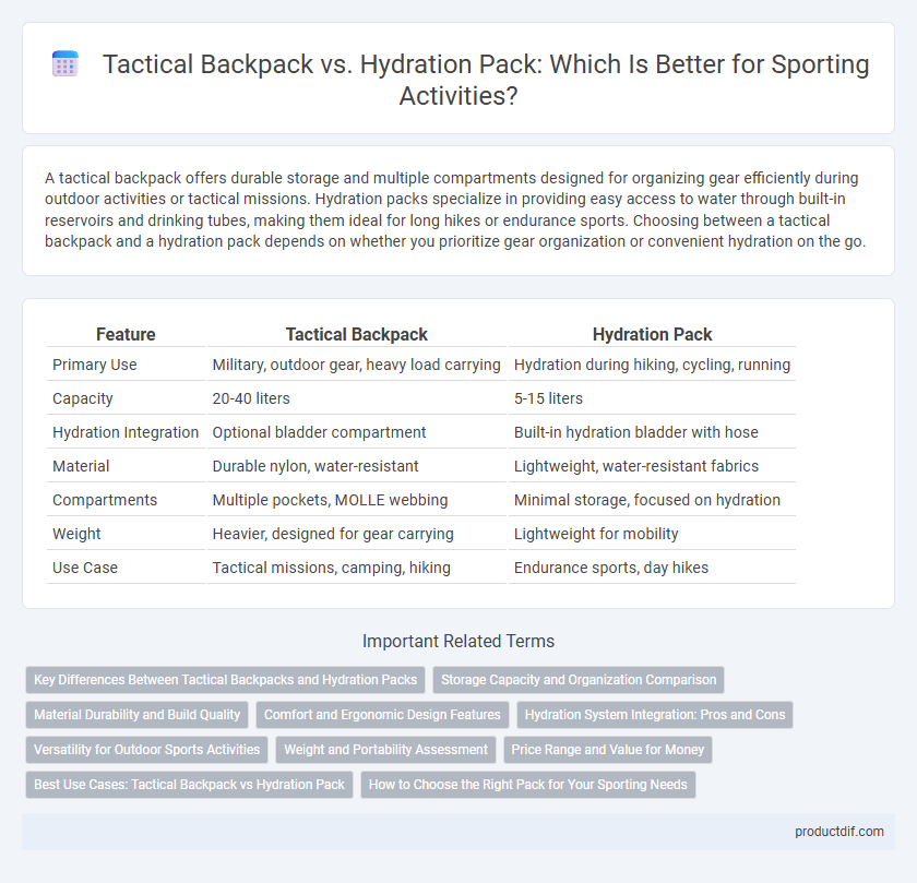 Tactical Backpack vs. Hydration Pack: Which Is Better for Sporting Activities?