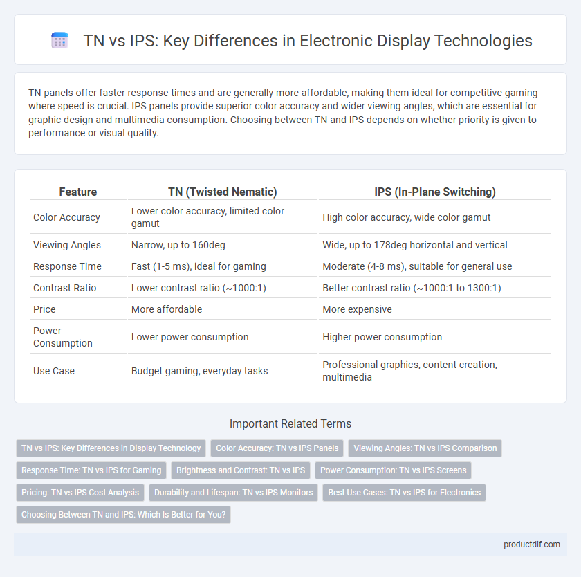 TN vs IPS: Key Differences in Electronic Display Technologies