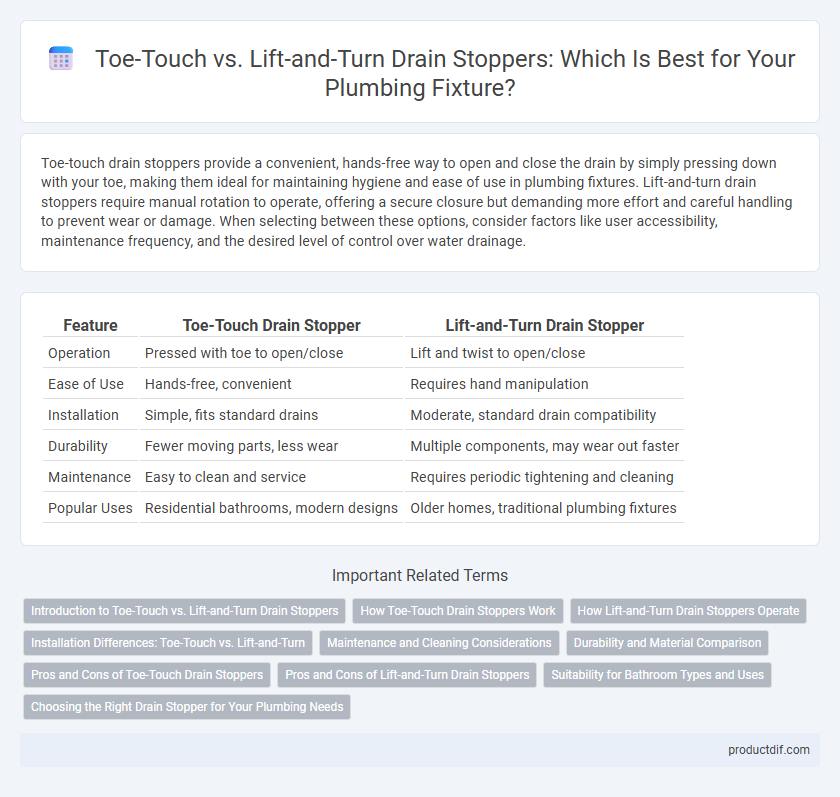 Toe-Touch vs. Lift-and-Turn Drain Stoppers: Which Is Best for Your Plumbing Fixture?