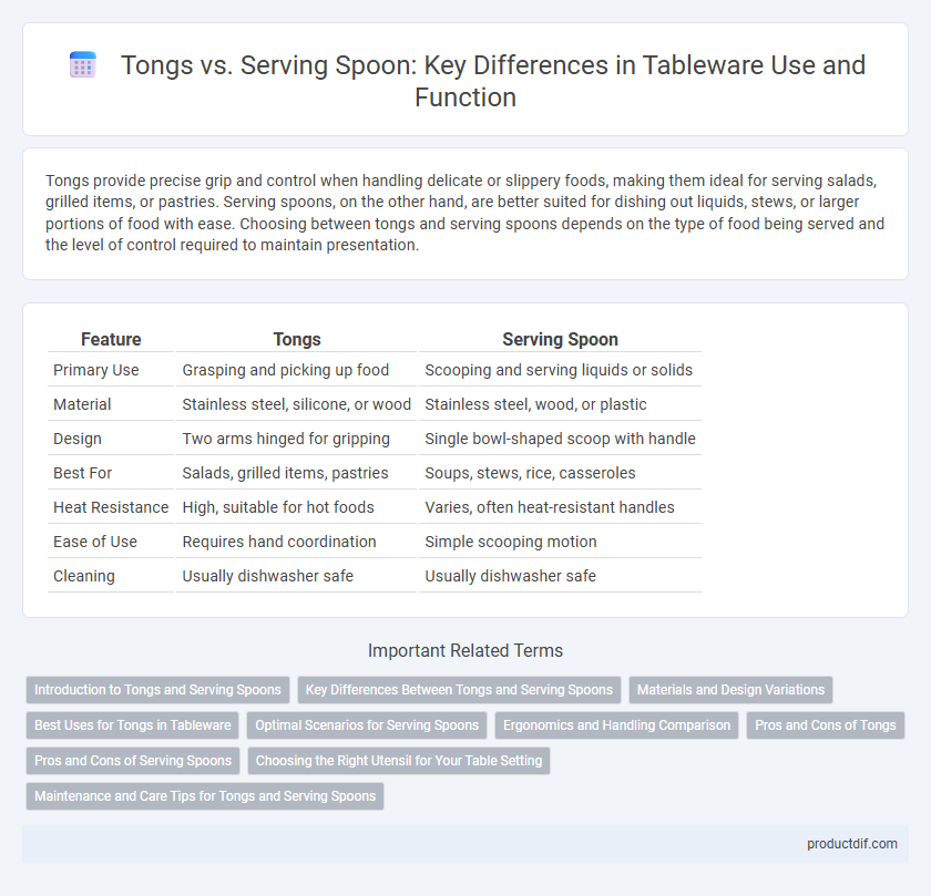 Tongs vs. Serving Spoon: Key Differences in Tableware Use and Function