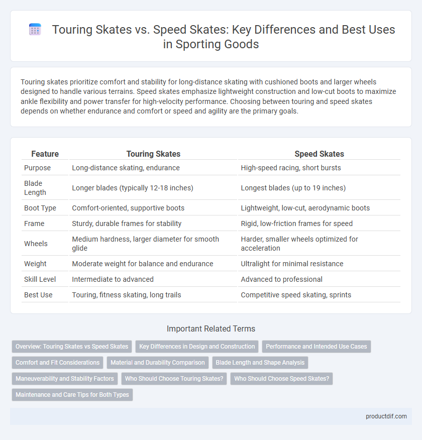 Touring Skates vs. Speed Skates: Key Differences and Best Uses in Sporting Goods