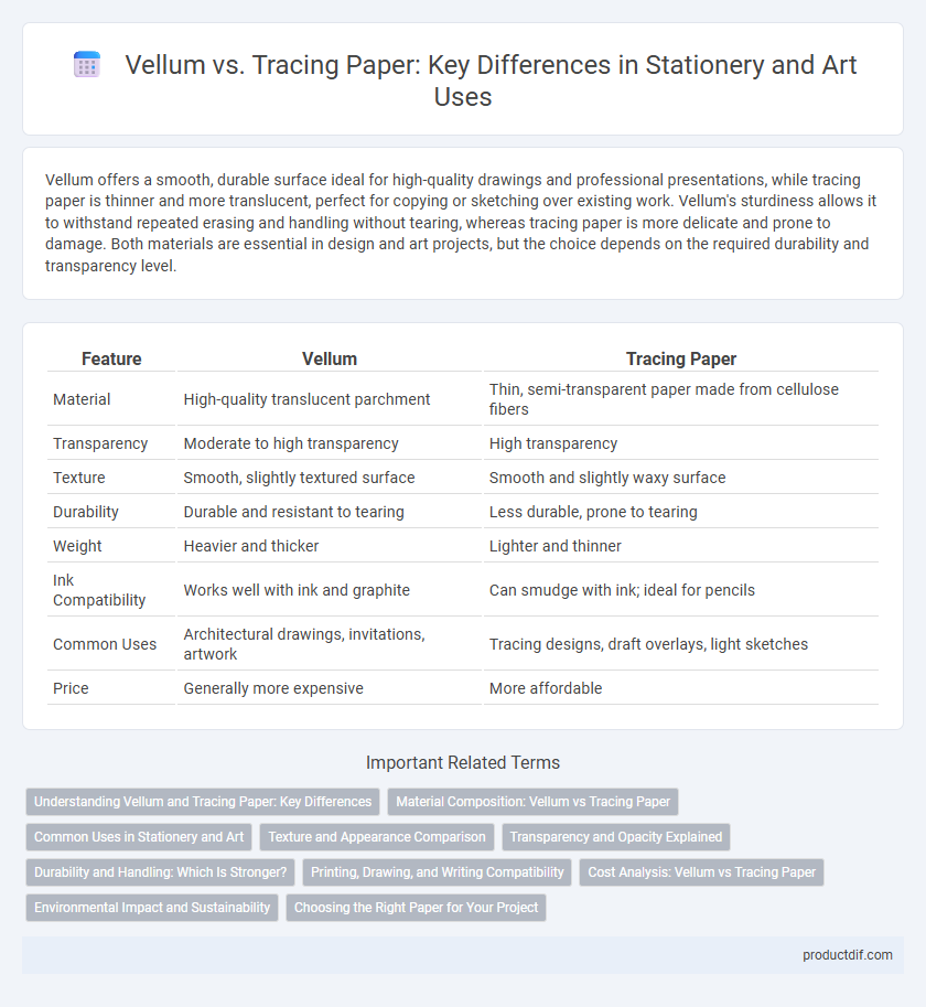 Vellum vs. Tracing Paper: Key Differences in Stationery and Art Uses