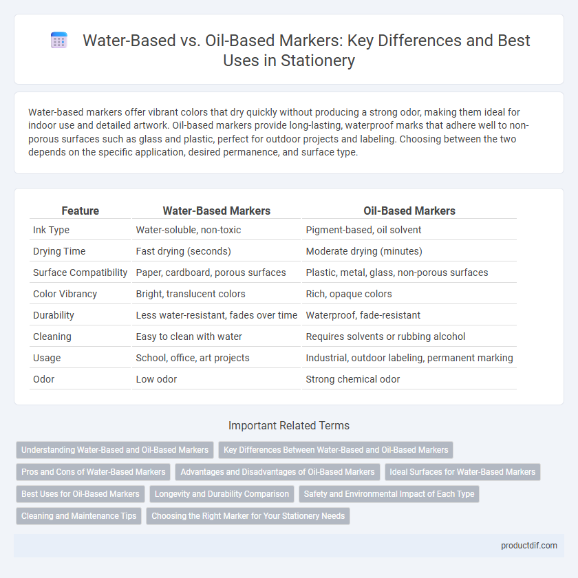 Water-Based vs. Oil-Based Markers: Key Differences and Best Uses in Stationery