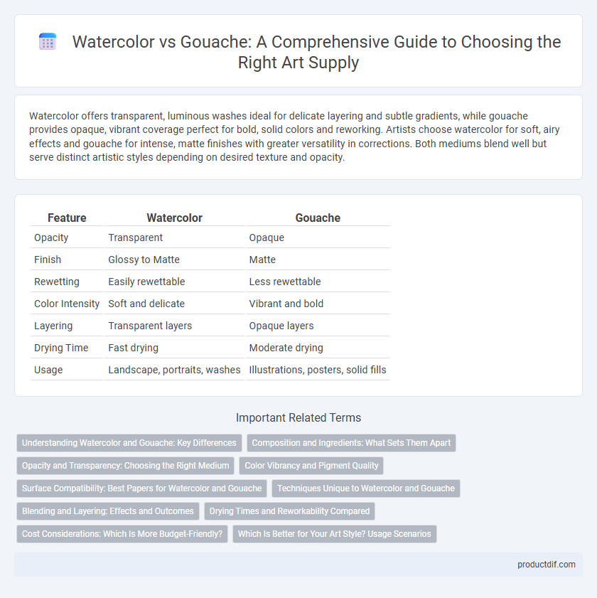 Watercolor vs Gouache: A Comprehensive Guide to Choosing the Right Art Supply