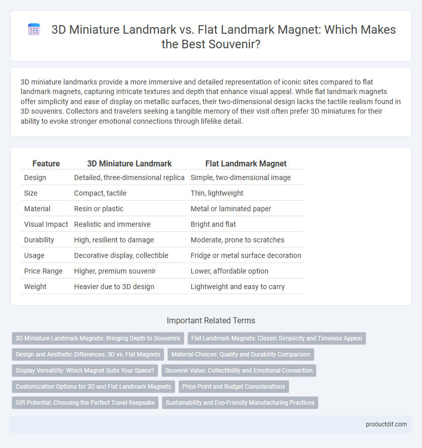 3D Miniature Landmark vs. Flat Landmark Magnet: Which Makes the Best Souvenir?