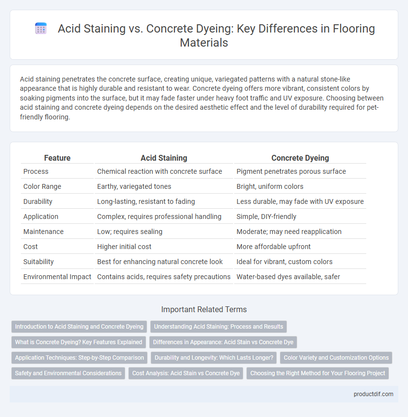 Acid Staining vs. Concrete Dyeing: Key Differences in Flooring Materials