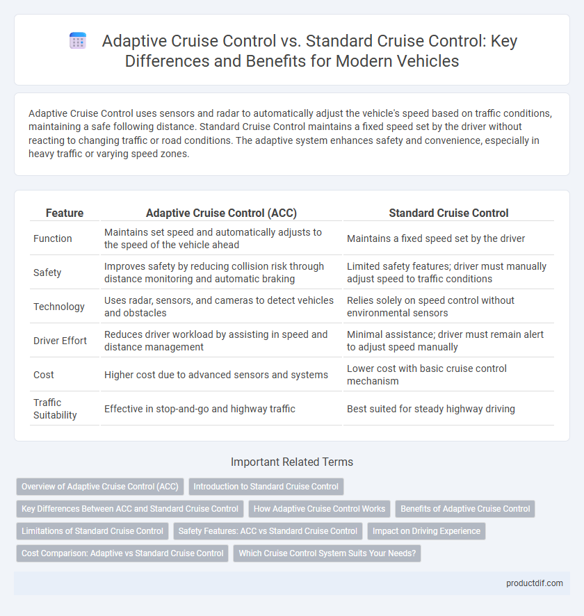 Adaptive Cruise Control vs. Standard Cruise Control: Key Differences and Benefits for Modern Vehicles