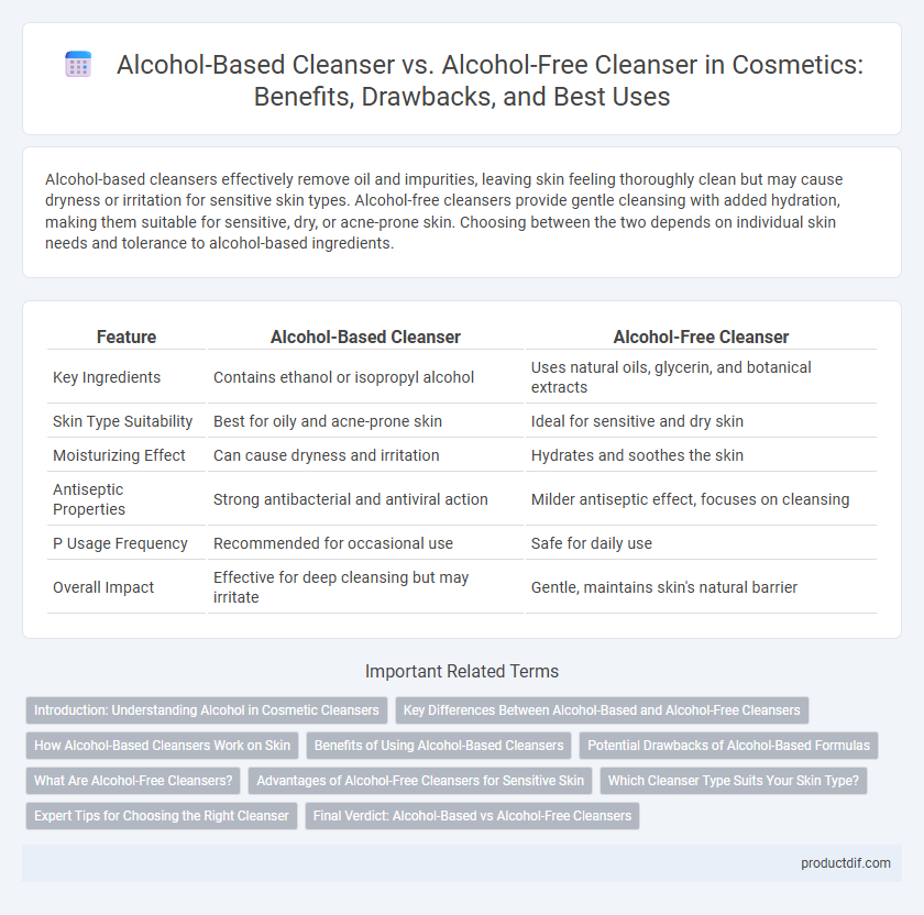 Alcohol-Based Cleanser vs. Alcohol-Free Cleanser in Cosmetics: Benefits, Drawbacks, and Best Uses