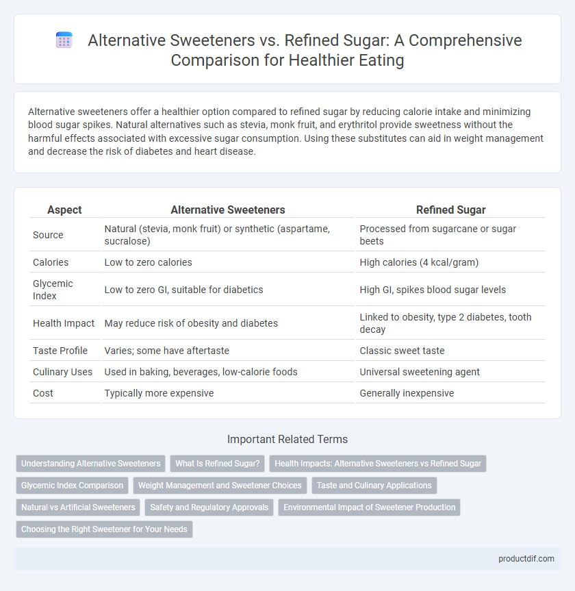 Alternative Sweeteners vs. Refined Sugar: A Comprehensive Comparison for Healthier Eating