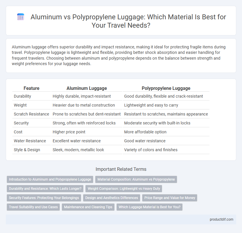 Aluminum vs Polypropylene Luggage: Which Material Is Best for Your Travel Needs?