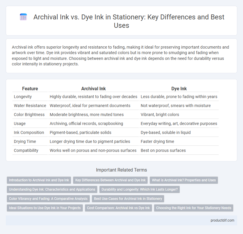 Archival Ink vs. Dye Ink in Stationery: Key Differences and Best Uses