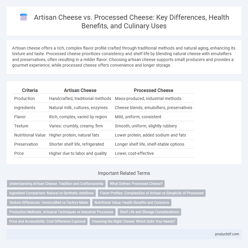 Artisan Cheese vs. Processed Cheese: Key Differences, Health Benefits, and Culinary Uses