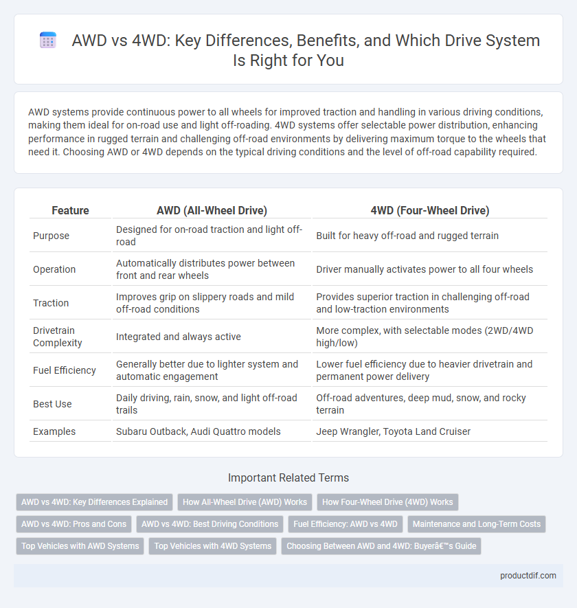 AWD vs 4WD: Key Differences, Benefits, and Which Drive System Is Right for You
