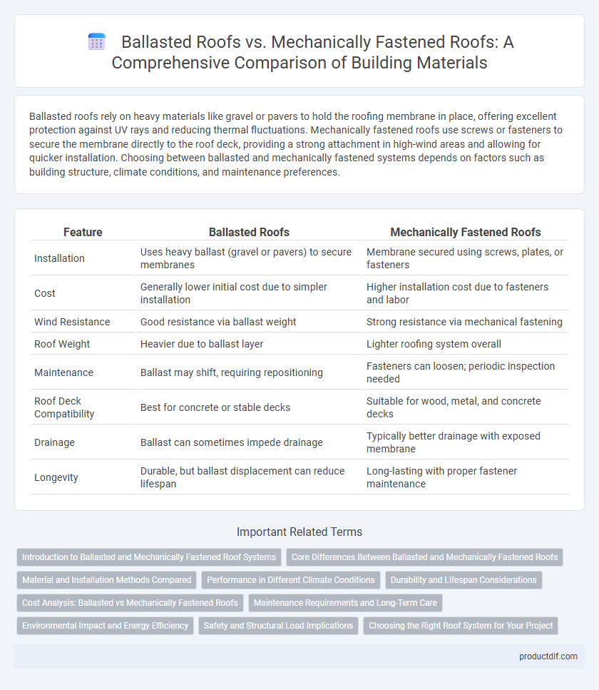 Ballasted Roofs vs. Mechanically Fastened Roofs: A Comprehensive Comparison of Building Materials