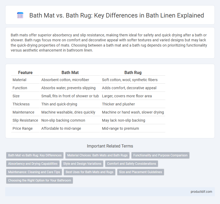 Bath Mat vs. Bath Rug: Key Differences in Bath Linen Explained