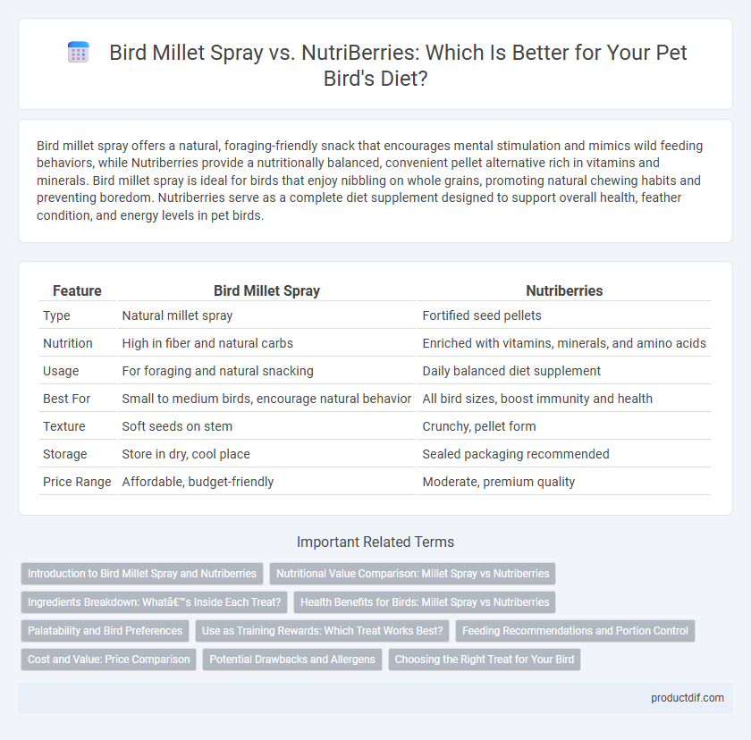 Bird Millet Spray vs. NutriBerries: Which Is Better for Your Pet Bird's Diet?