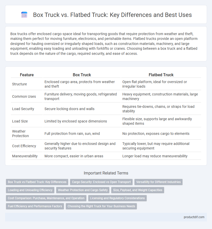 Box Truck vs. Flatbed Truck: Key Differences and Best Uses