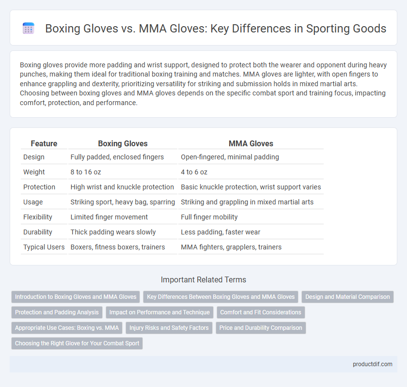Boxing Gloves vs. MMA Gloves: Key Differences in Sporting Goods