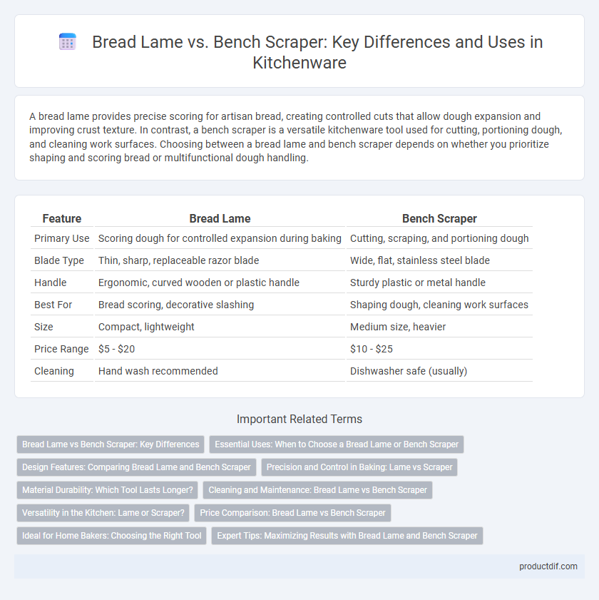 Bread Lame vs. Bench Scraper: Key Differences and Uses in Kitchenware