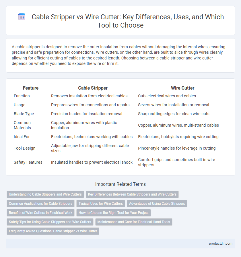 Cable Stripper vs Wire Cutter: Key Differences, Uses, and Which Tool to Choose