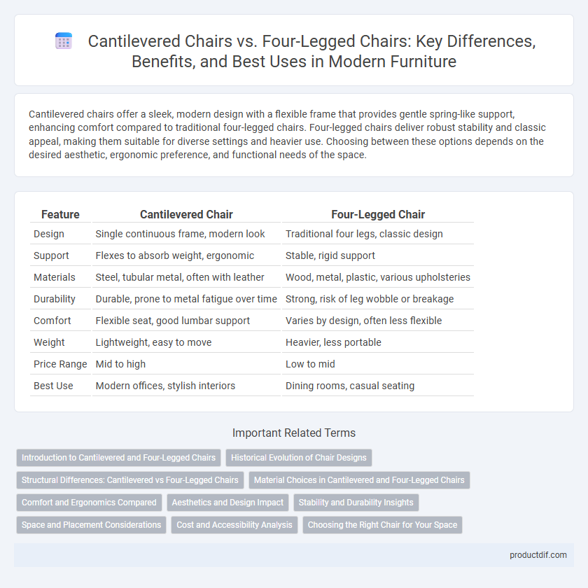 Cantilevered Chairs vs. Four-Legged Chairs: Key Differences, Benefits, and Best Uses in Modern Furniture