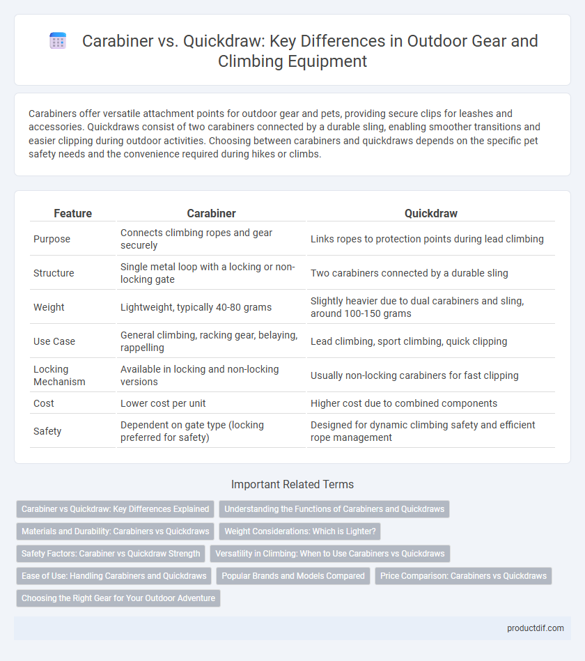 Carabiner vs. Quickdraw: Key Differences in Outdoor Gear and Climbing Equipment