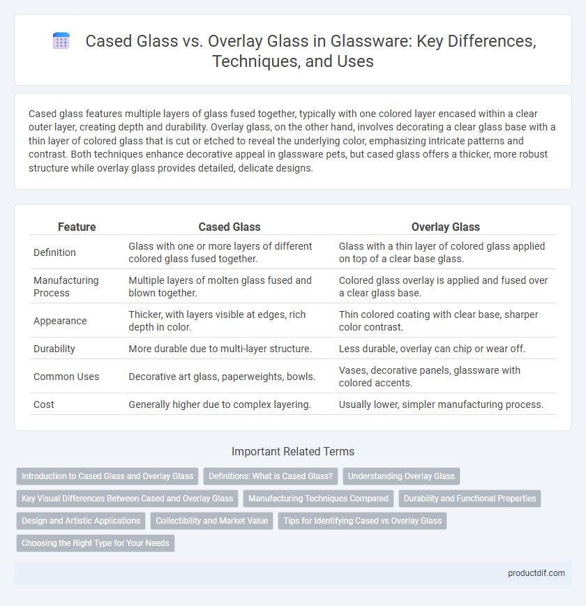Cased Glass vs. Overlay Glass in Glassware: Key Differences, Techniques, and Uses