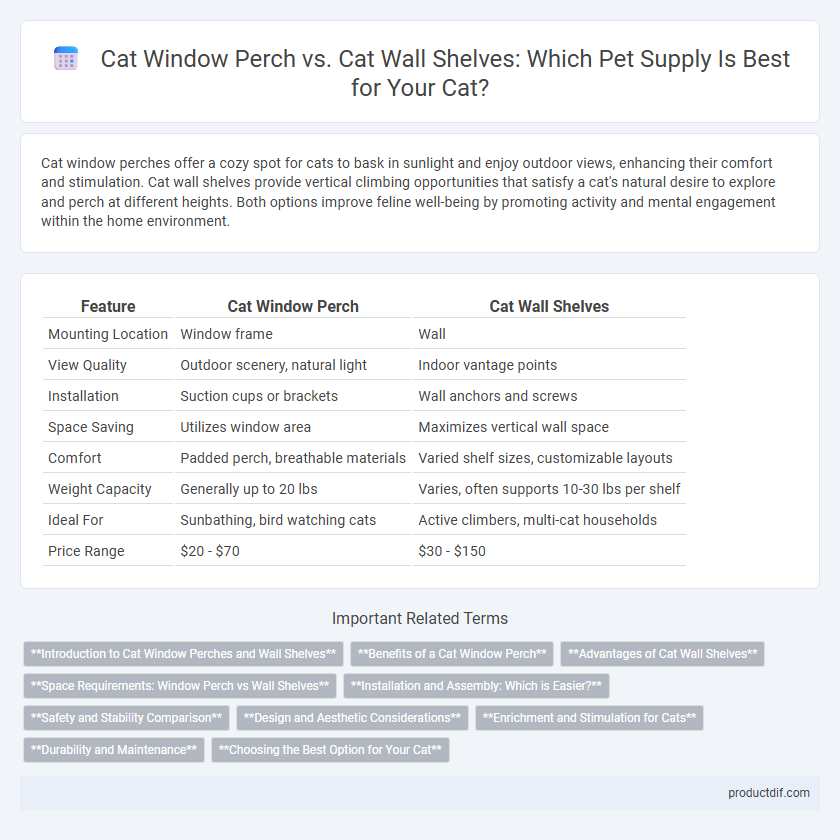 Cat Window Perch vs. Cat Wall Shelves: Which Pet Supply Is Best for Your Cat?