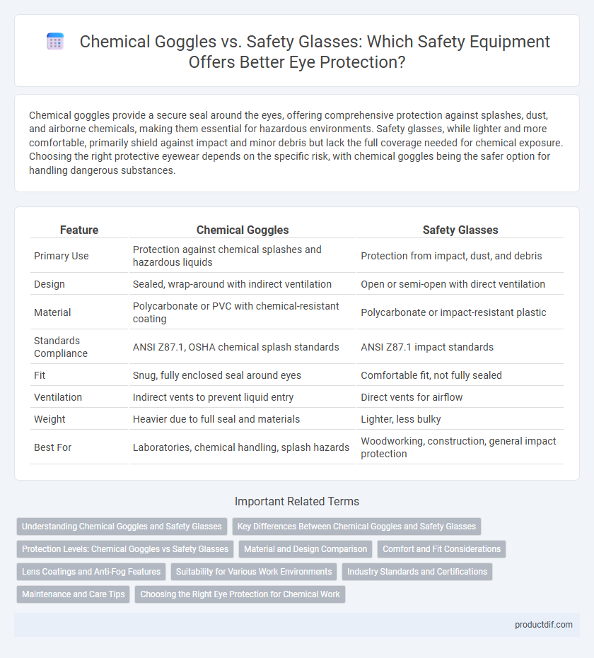 Chemical Goggles vs. Safety Glasses: Which Safety Equipment Offers Better Eye Protection?