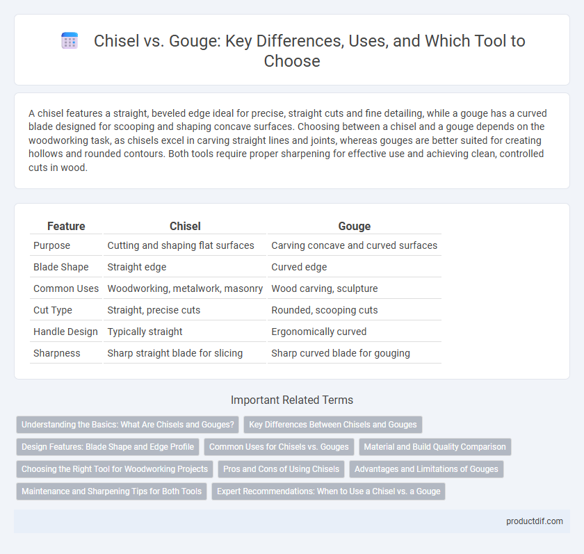 Chisel vs. Gouge: Key Differences, Uses, and Which Tool to Choose