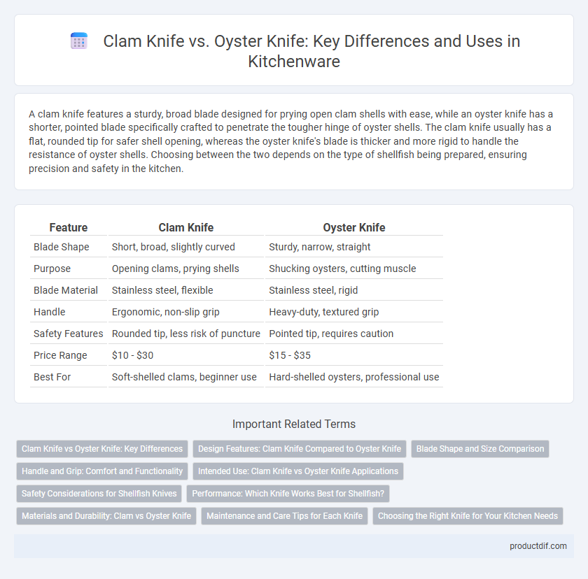 Clam Knife vs. Oyster Knife: Key Differences and Uses in Kitchenware
