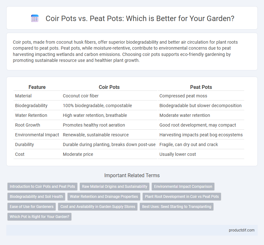 Coir Pots vs. Peat Pots: Which is Better for Your Garden?