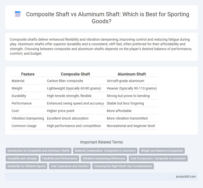 Composite Shaft vs Aluminum Shaft: Which is Best for Sporting Goods?
