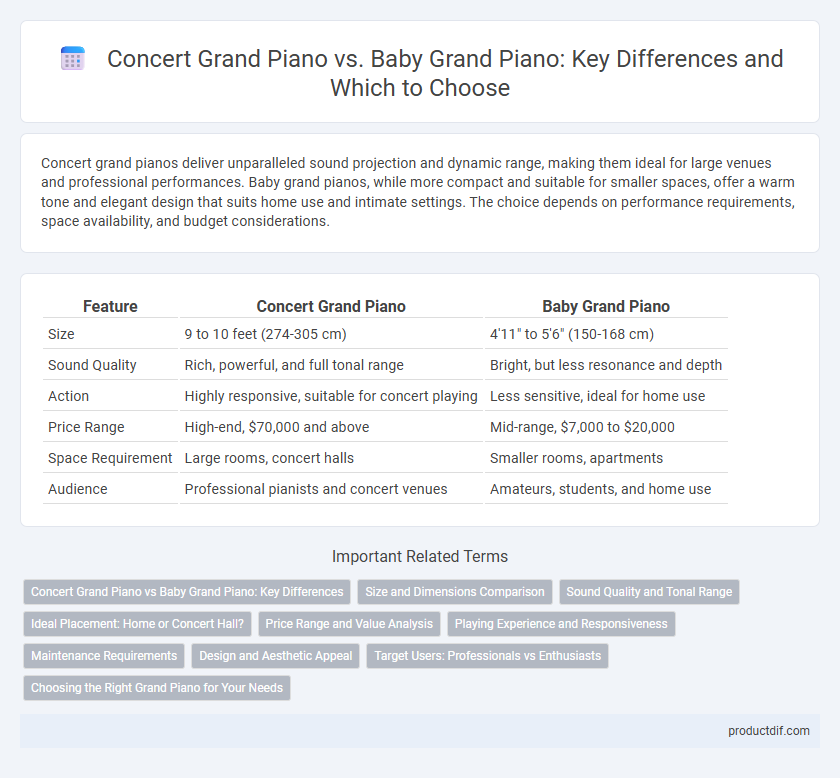 Concert Grand Piano vs. Baby Grand Piano: Key Differences and Which to Choose