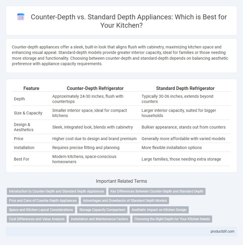 Counter-Depth vs. Standard Depth Appliances: Which is Best for Your Kitchen?