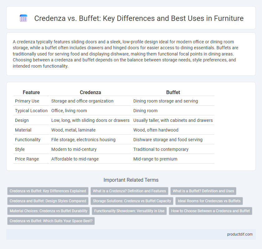 Credenza vs. Buffet: Key Differences and Best Uses in Furniture