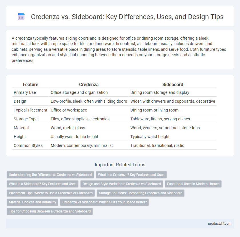 Credenza vs. Sideboard: Key Differences, Uses, and Design Tips