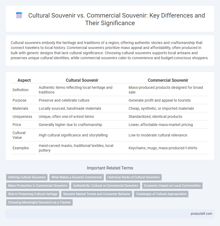 Cultural Souvenir vs. Commercial Souvenir: Key Differences and Their Significance
