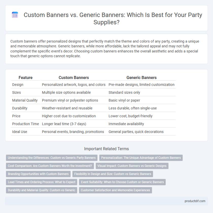 Custom Banners vs. Generic Banners: Which Is Best for Your Party Supplies?