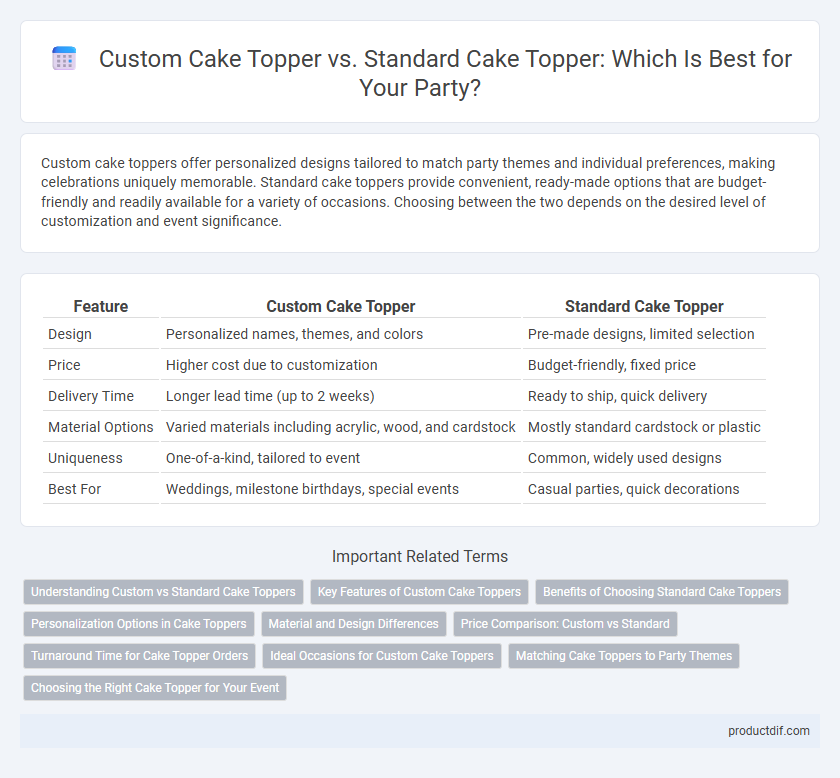 Custom Cake Topper vs. Standard Cake Topper: Which Is Best for Your Party?